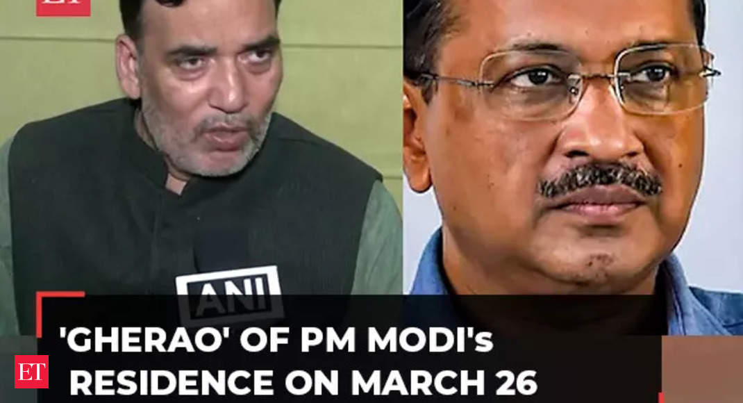 Arvind Kejriwal Arrest: AAP announces ‘Gherao’ of PM Modi’s residence on March 26 – The Economic Times Video