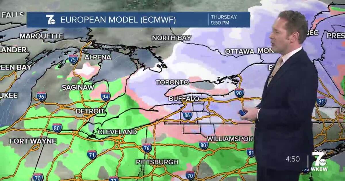 Chilly breezes, and showers of rain and wet snow today [Video]