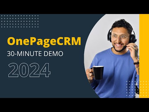 CRM Demo | OnePage CRM Tutorial for Beginners 2024 | Introduction to CRM [Video]