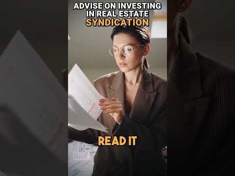 ADVISE ON REAL ESTATE SYNDICATION [Video]