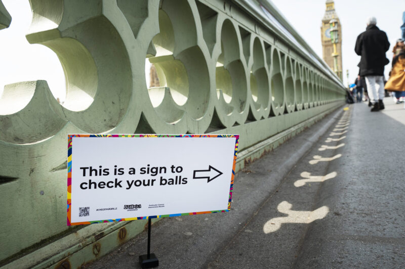 Westminster Bridge Hacked for Testicular Cancer Awareness Month [Video]