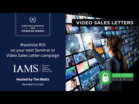 Maximize ROI on your next Seminar or Video Sales Letter campaign
