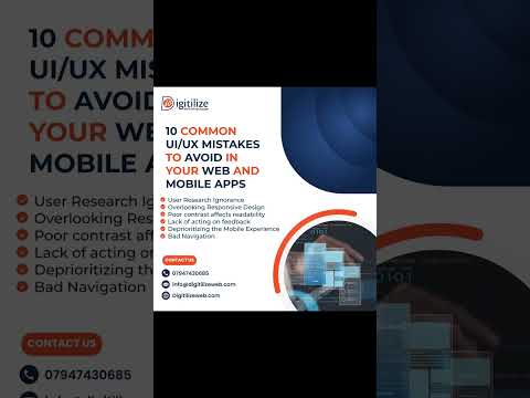 10 Common UI/UX Mistakes to Avoid in Your Web and Mobile Apps [Video]