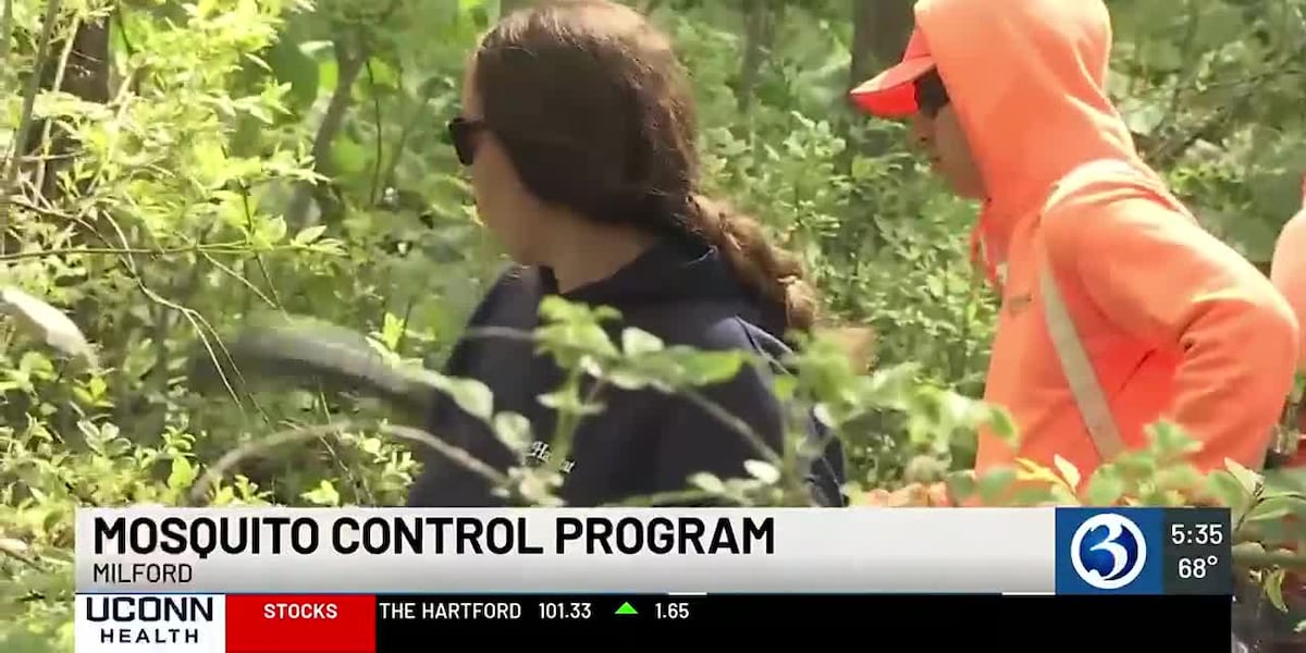 Crews in Milford spray, set up traps to help control mosquito population [Video]