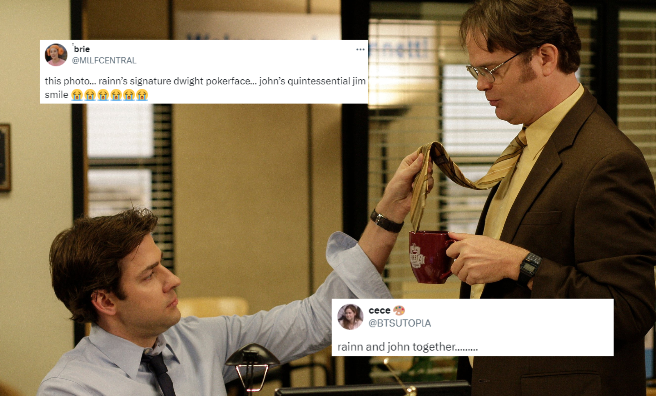 The Office: John Krasinski and Rainn Wilson win the internet with an impromptu Jim and Dwight meet-up; See pics [Video]