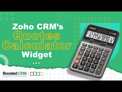 Zoho CRM’s Quote Calculator Widget [Video]