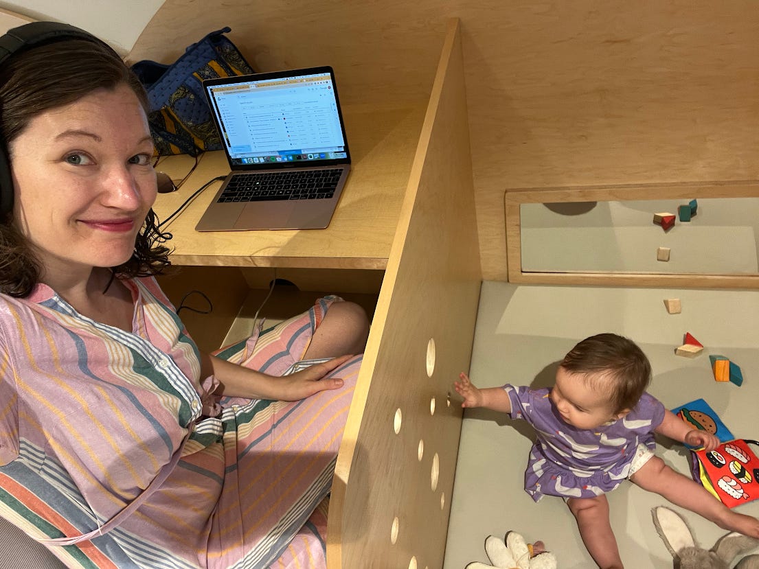 Moms are flocking to use desks that have cribs attached. They say it allows them to balance motherhood with their careers. [Video]