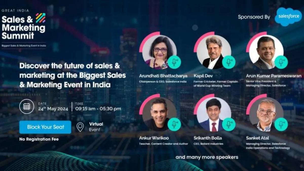 Salesforces Great India Sales & Marketing Summit to be held on May 24 [Video]