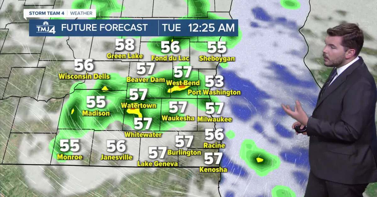 Mostly cloudy and breezy Monday; scattered afternoon and evening rain, storms [Video]