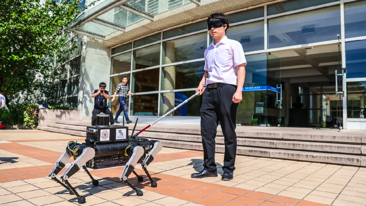Chinese university develops six-legged guide robot for blind people [Video]