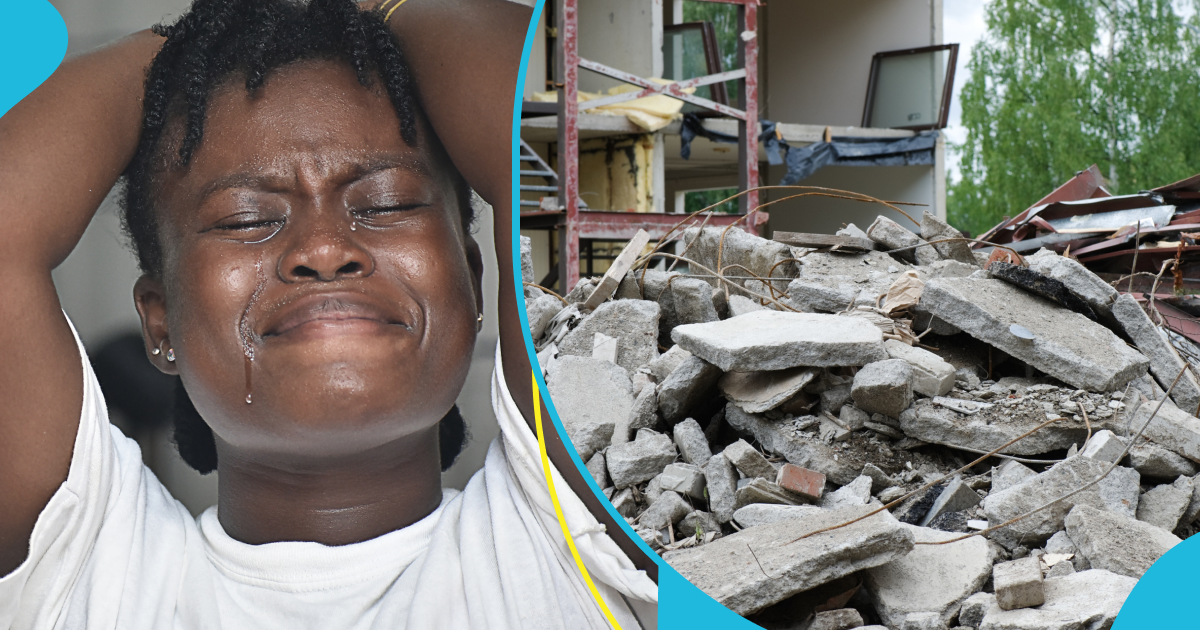 Carpenter Dies In Ashaiman As Building Collapses On Him, 4 Others Hospitalised [Video]