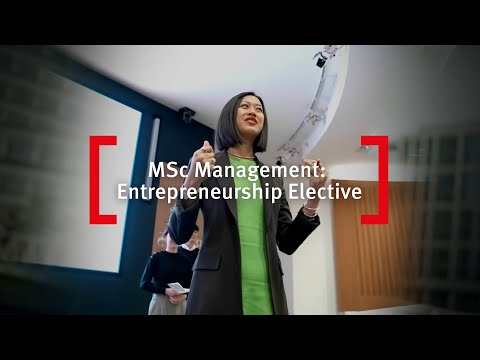 Entrepreneurship elective in MSc Management at Bayes Business School [Video]
