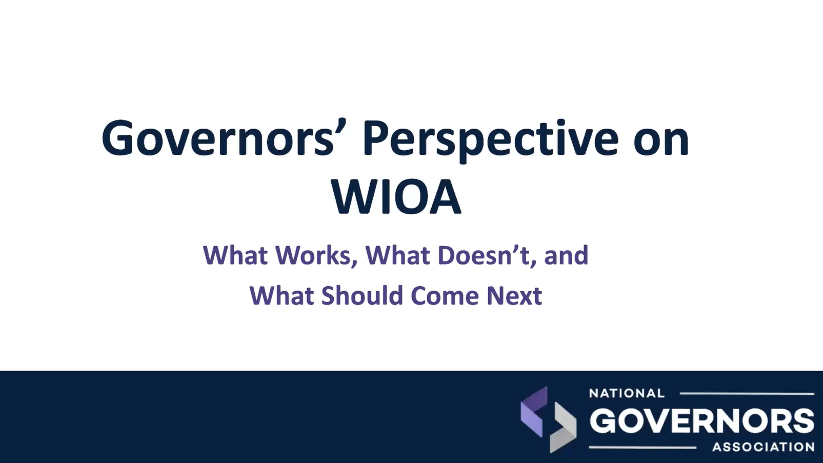 Congressional Briefing on the Workforce Innovation and Opportunity Act in states and territories [Video]