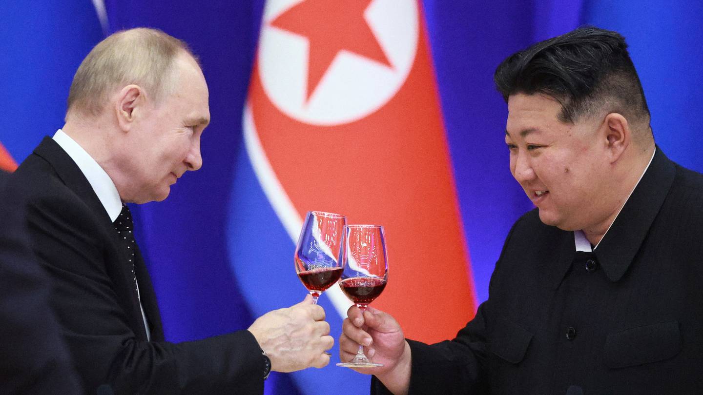 Putin and Kim Jong Un take a limo joyride, exchange gifts during Pyongyang summit  WSOC TV [Video]