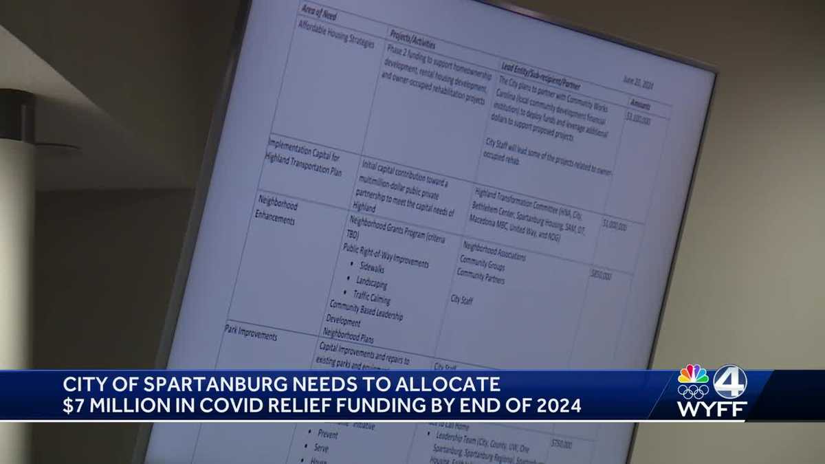 Spartanburg reveals draft to spend leftover pandemic relief money [Video]