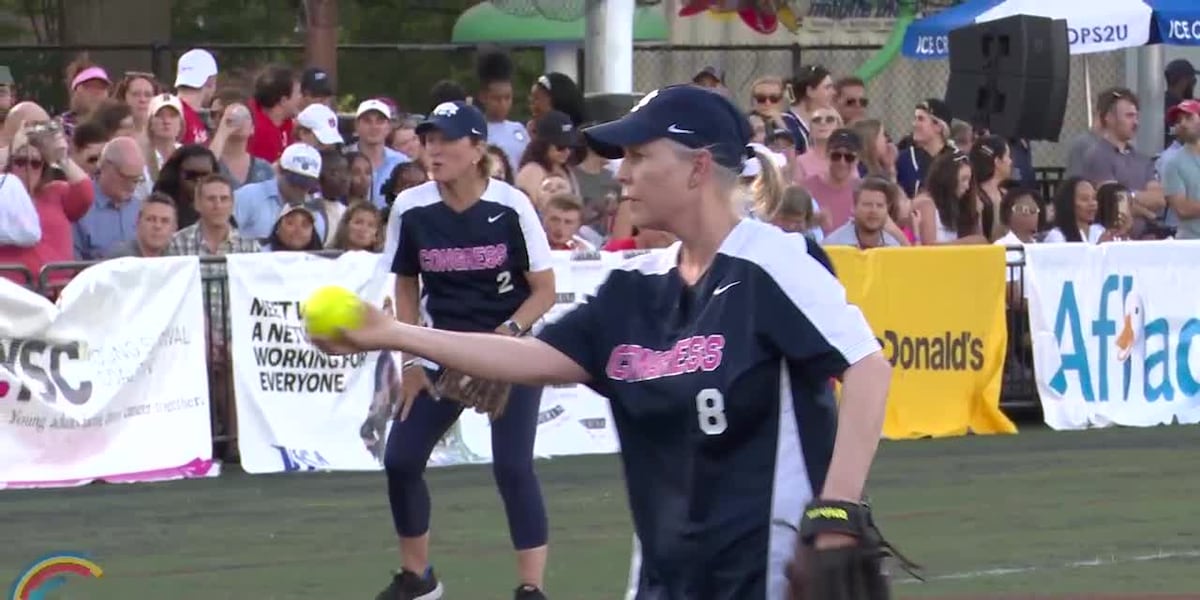 Lawmakers and the press face off at the Congressional Womens Softball Game [Video]