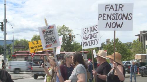 Okanagan seniors protest for better pensions [Video]
