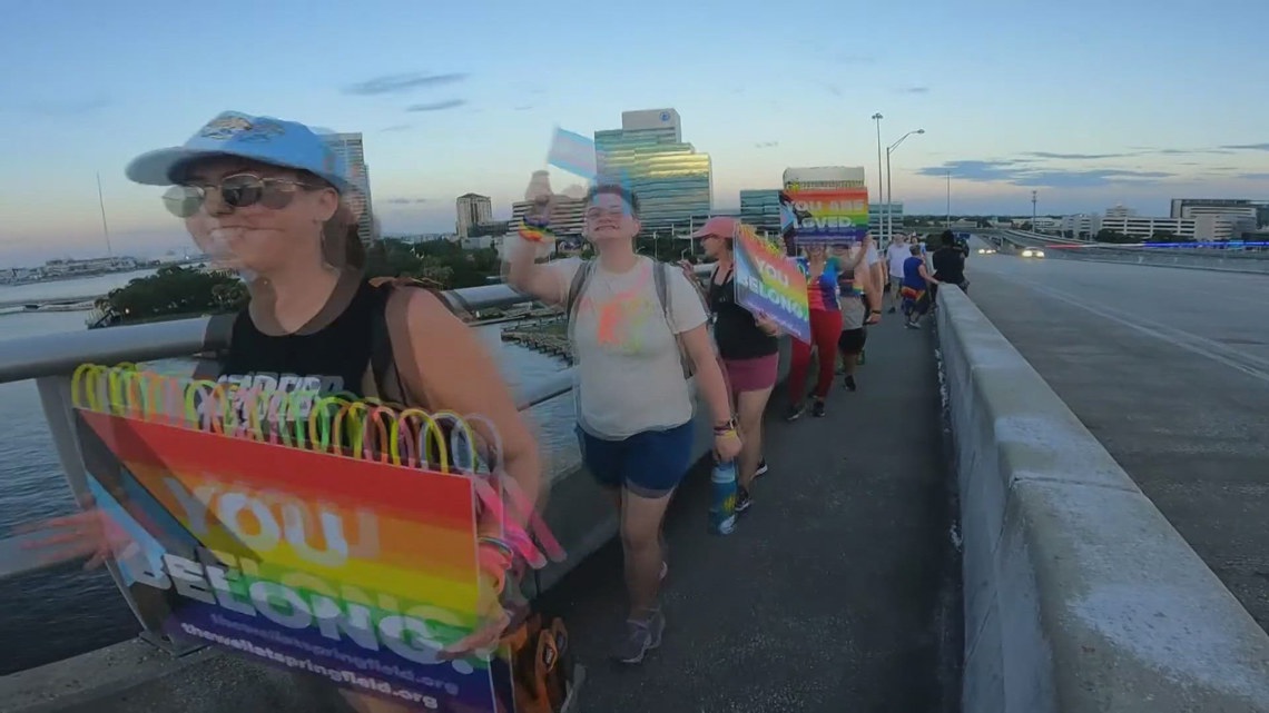 Jacksonville Pride community holds protest on Acosta Bridge [Video]