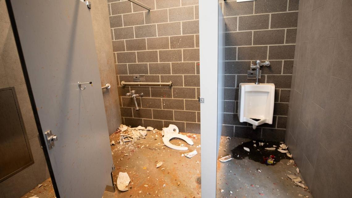 New Riverview Park restrooms vandalized with fireworks [Video]