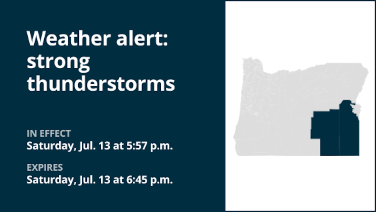 Update: Weather alert issued for strong thunderstorms in Harney and Malheur counties Saturday evening [Video]