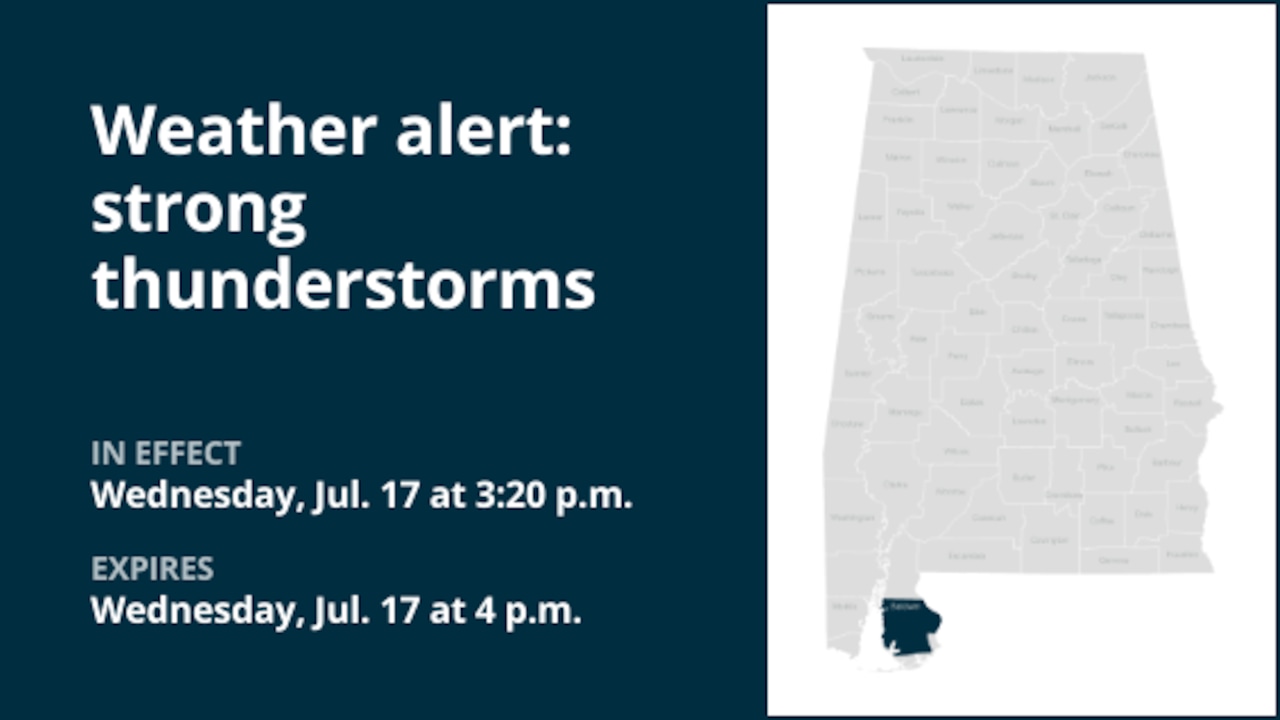 Marble-sized hail forecast with thunderstorms to hit Baldwin County Wednesday [Video]