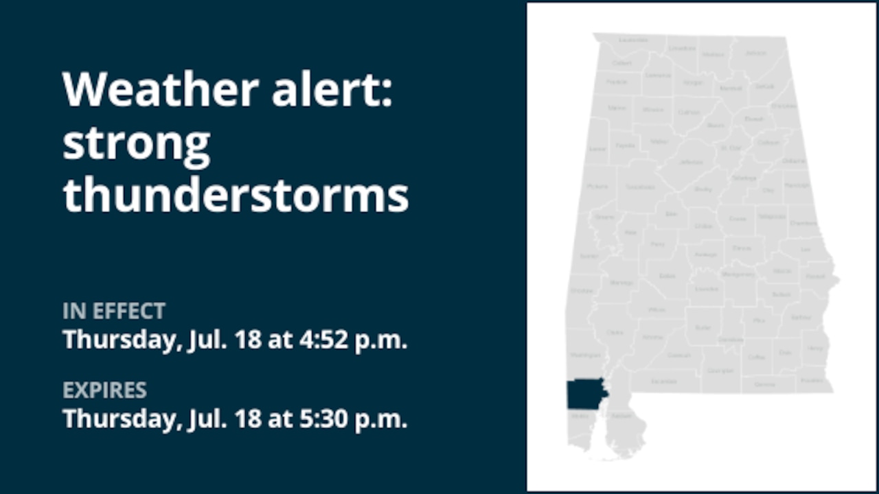 Thunderstorms with marble-sized hail in Mobile County Thursday [Video]