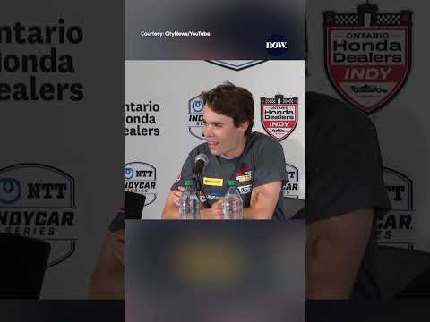 This race driver hired a bike to skip Toronto traffic to make it to a Honda Indy press conference [Video]