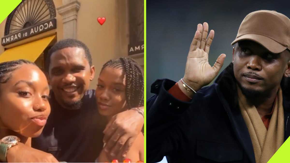 Samuel Eto’o: Cameroonian Legend Flaunts Beautiful Daughters, Fans React [Video]