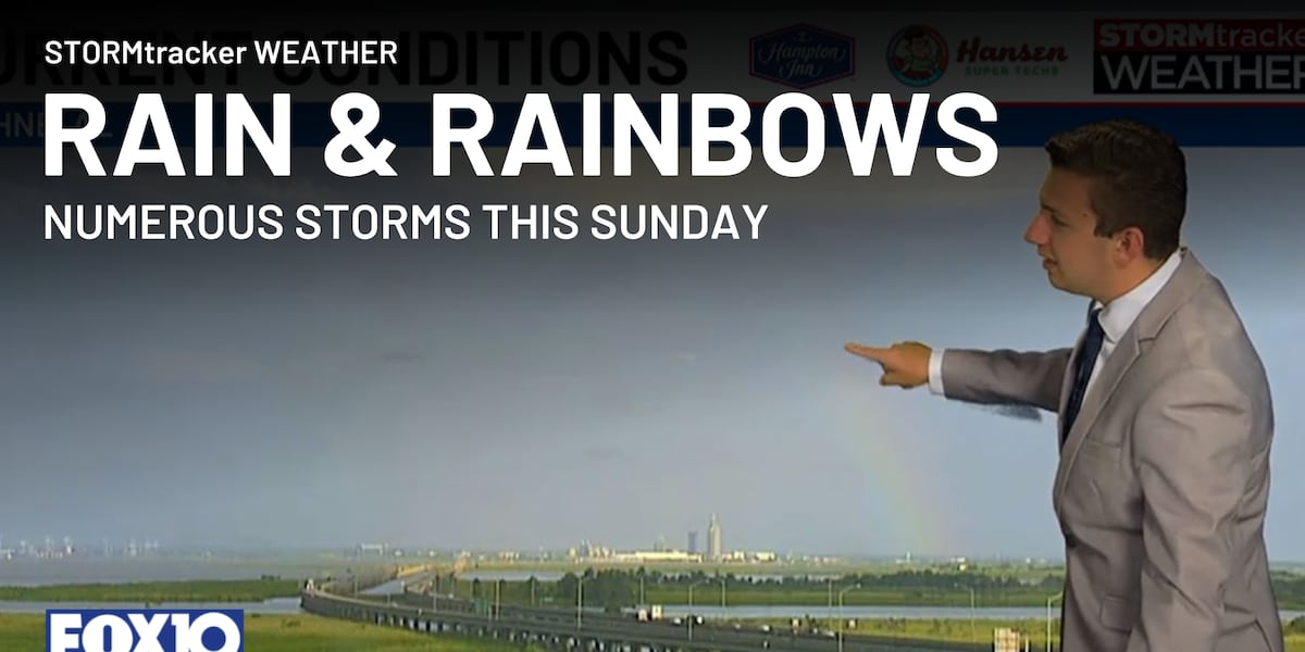 Rainbows, storms, and humid air on our Sunday [Video]