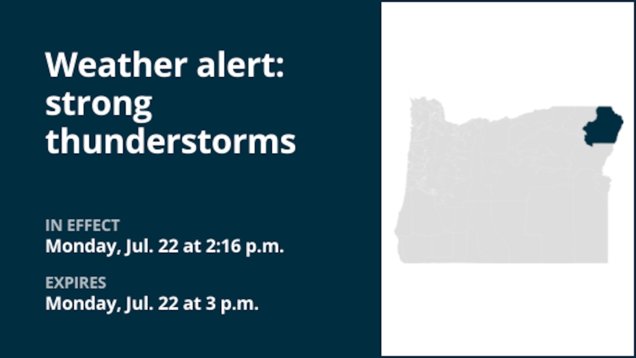 Marble-sized hail expected with thunderstorms in Wallowa County Monday [Video]