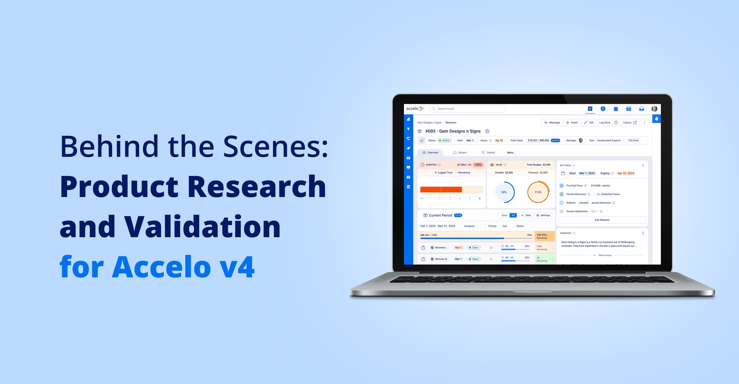 Behind the Scenes: Product Research and Validation for Accelo v4 [Video]