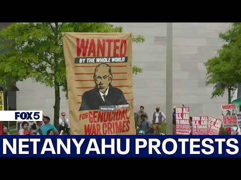 Protesters gather ahead of Netanyahu address [Video]