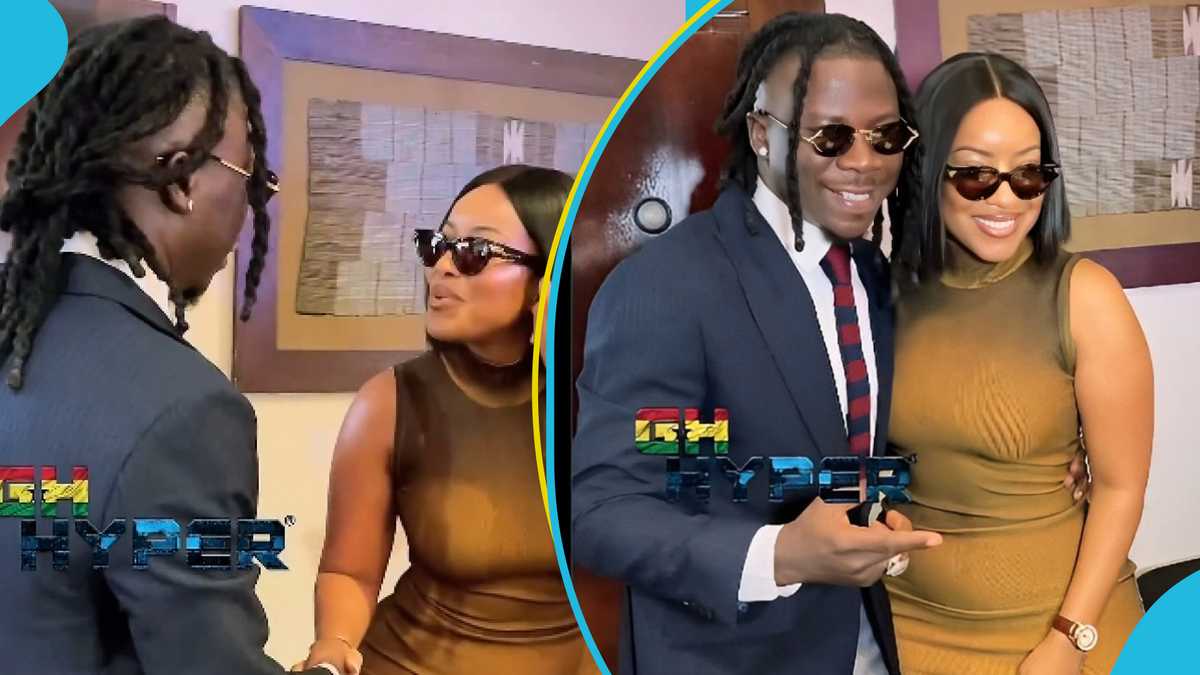 Joselyn Dumas Surprises Stonebwoy At His Graduation Lunch, Congratulates Him (Video)