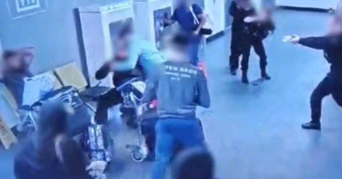 New footage shows violent scenes at Manchester Airport before man ‘kicked in head’ by officer [Video]