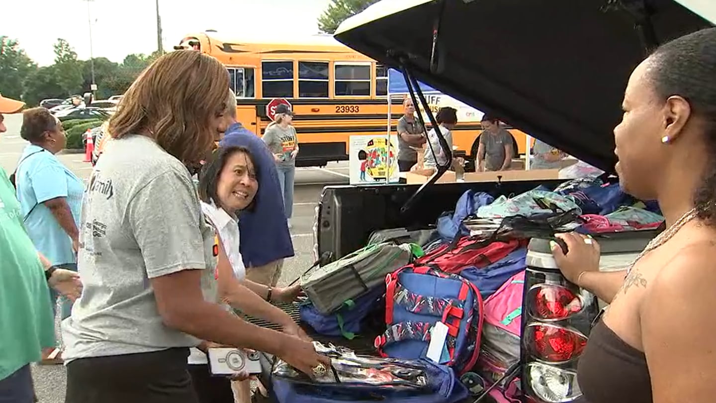 Its about the kids.: Metro Atlanta steps up to help Stuff the Bus!  WSB-TV Channel 2 [Video]