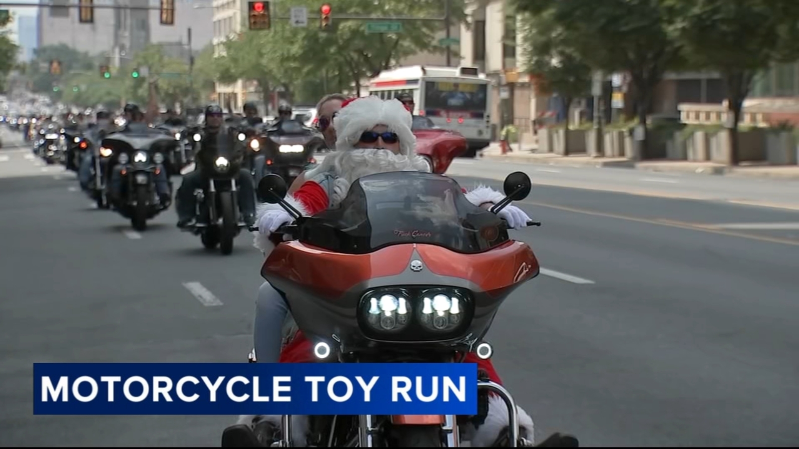 Riders with Philadelphia Centurions Motorcycle Club do Christmas in July for kids at Shriners Children’s Hospital [Video]