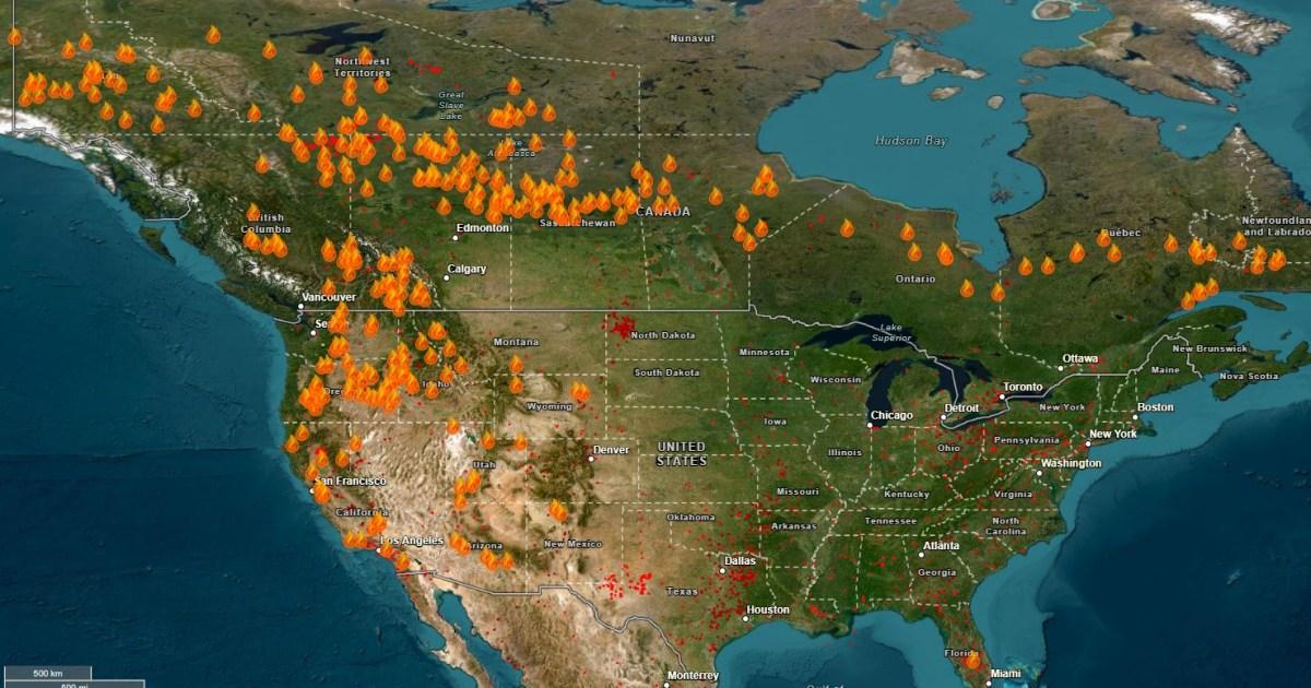 US and Canada wildfires map shows where blazes are raging | US News [Video]