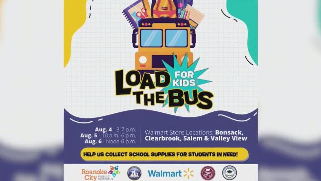 Roanoke Valley hosting Load-the-Bus events to help give away school supplies [Video]