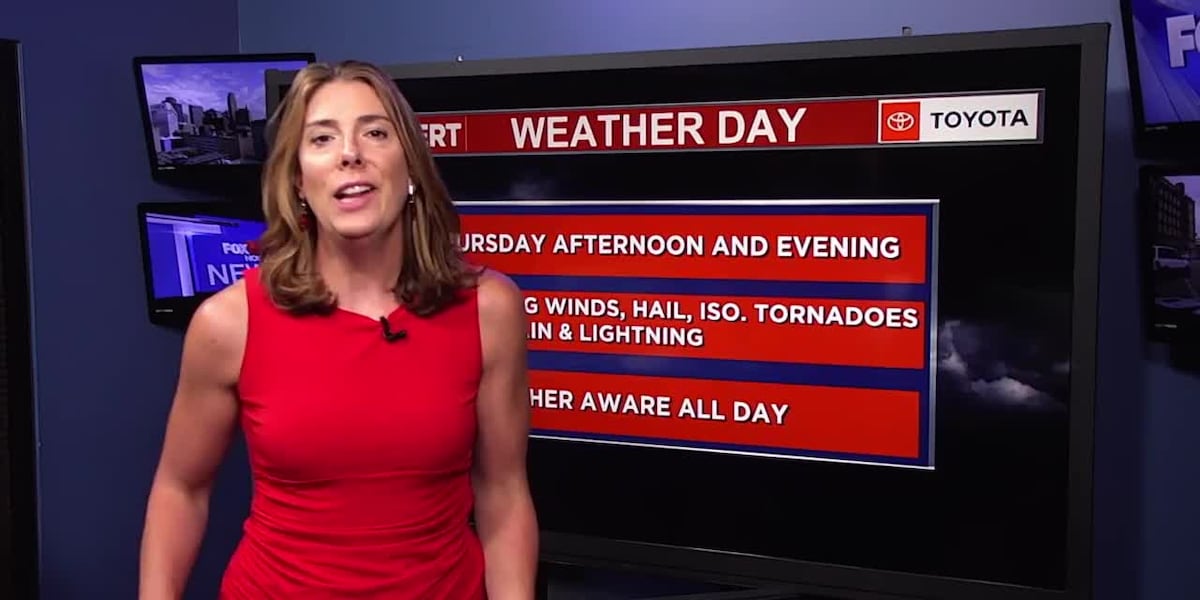 Severe weather expected Thursday [Video]