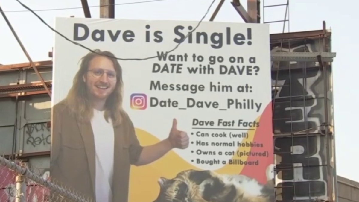 Man purchases large billboard to find a date in Philadelphia  NBC10 Philadelphia [Video]