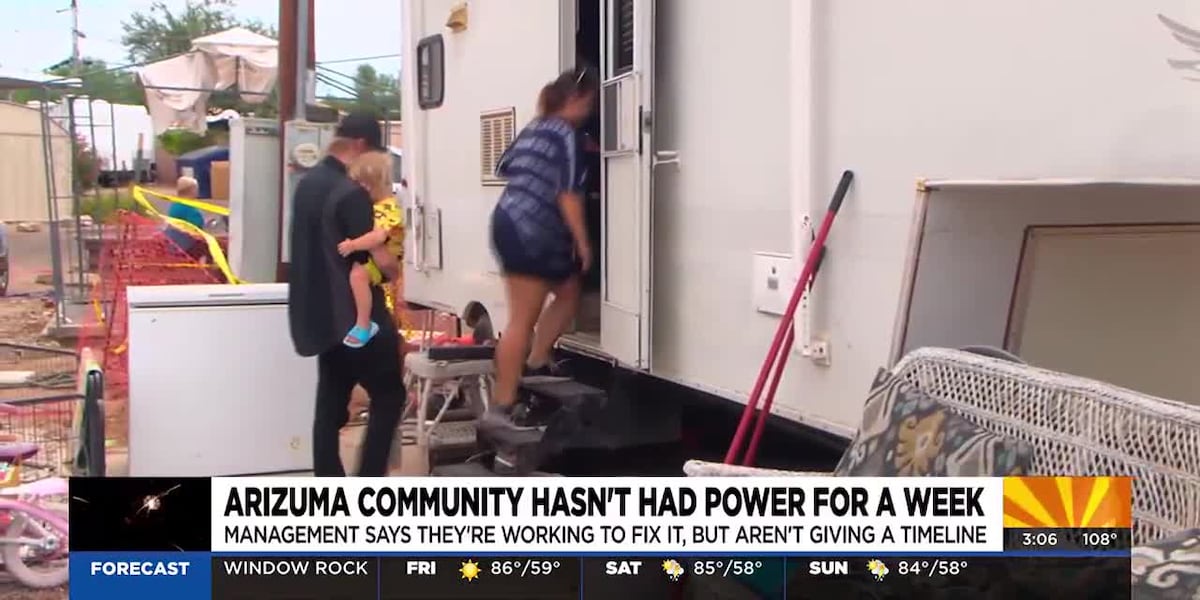 Apache Junction mobile home park without power for week [Video]