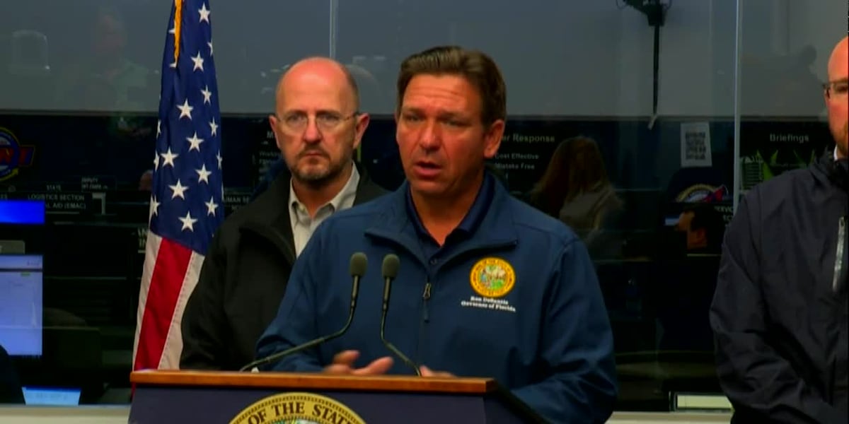 Florida Gov. Ron DeSantis gives presser ahead of Tropical Storm Debby [Video]