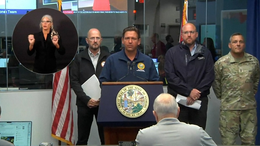 Video Florida Gov. Ron DeSantis holds press conference ahead of Tropical Storm Debby [Video]