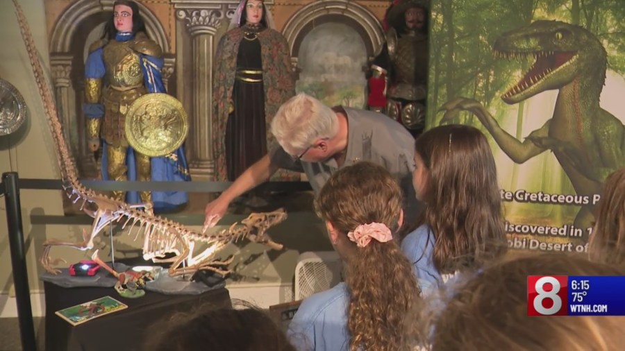 Hands-on dinosaur exhibit visits Branford kids [Video]