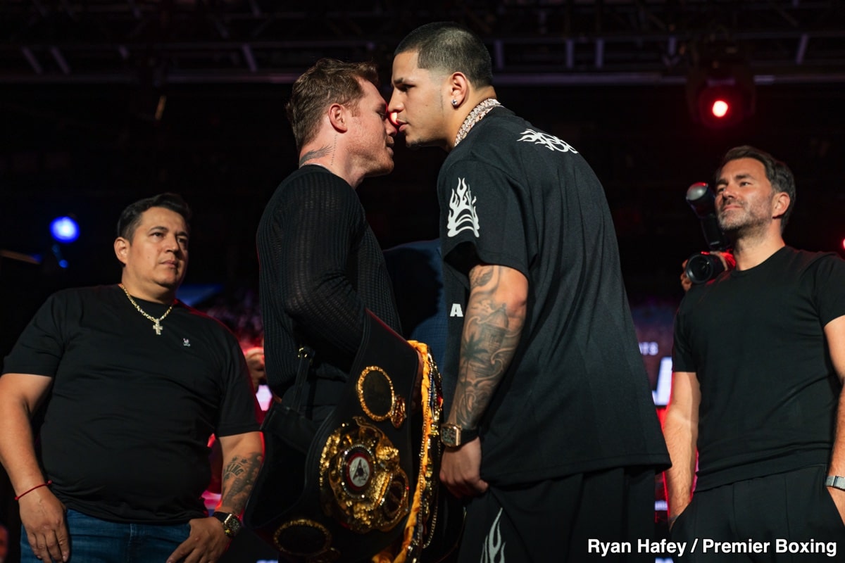 Canelo Alvarez – Edgar Berlanga: Heated Face Off At Press Conference For September 14th Fight [Video]