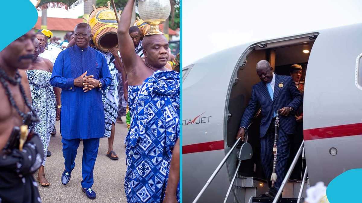 Otumfuo Returns From UK After A Successful Akwasidae: “Ohene Akwaaba” [Video]