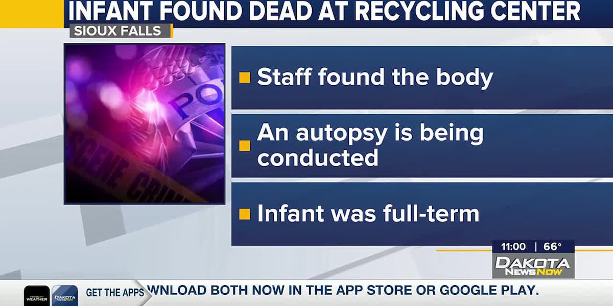 Deceased infant found at Sioux Falls recycling center [Video]