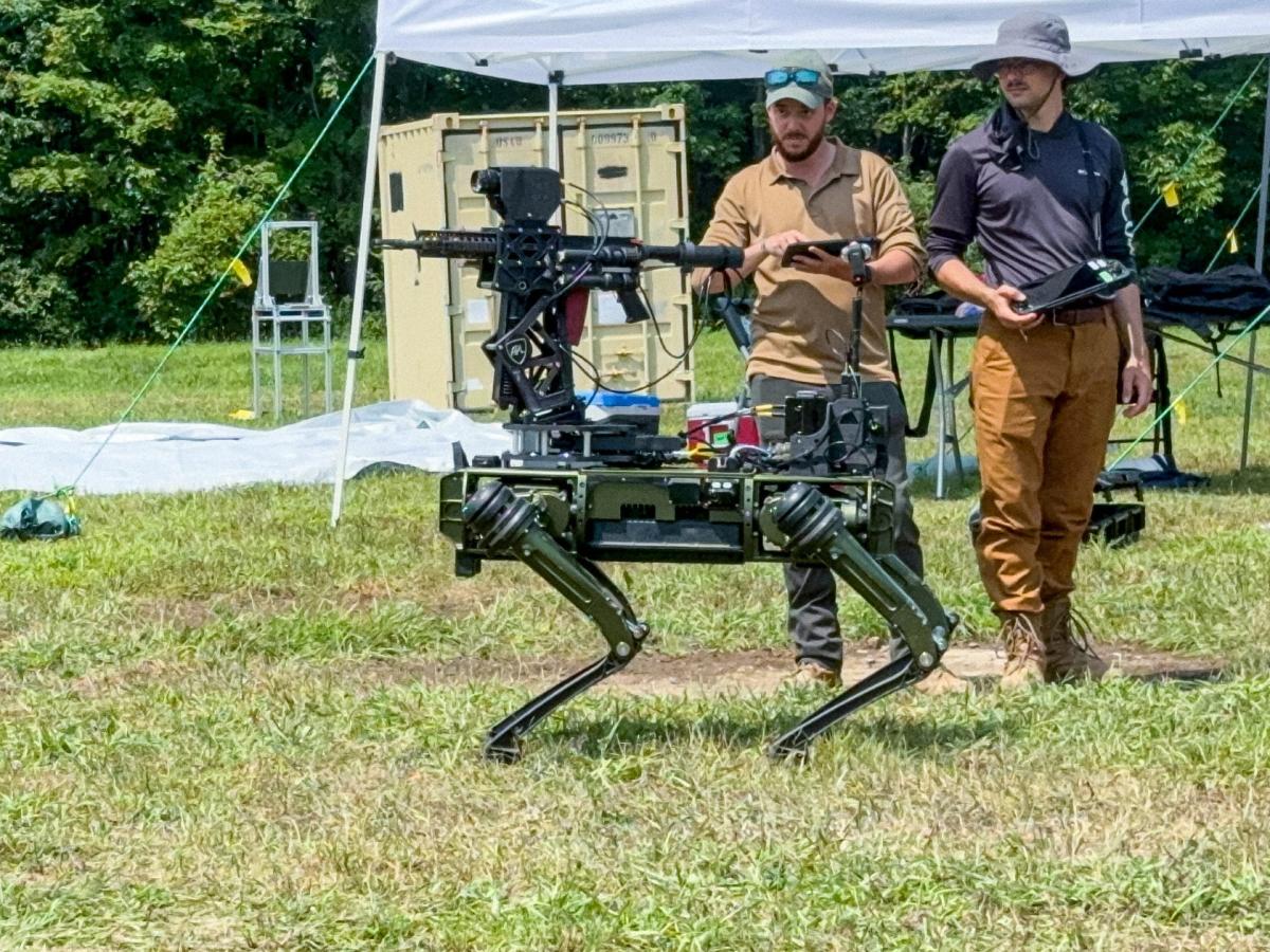 A ‘robot dog’ armed with an AI-enabled rifle for shooting down drones was tested at a US Army exercise [Video]