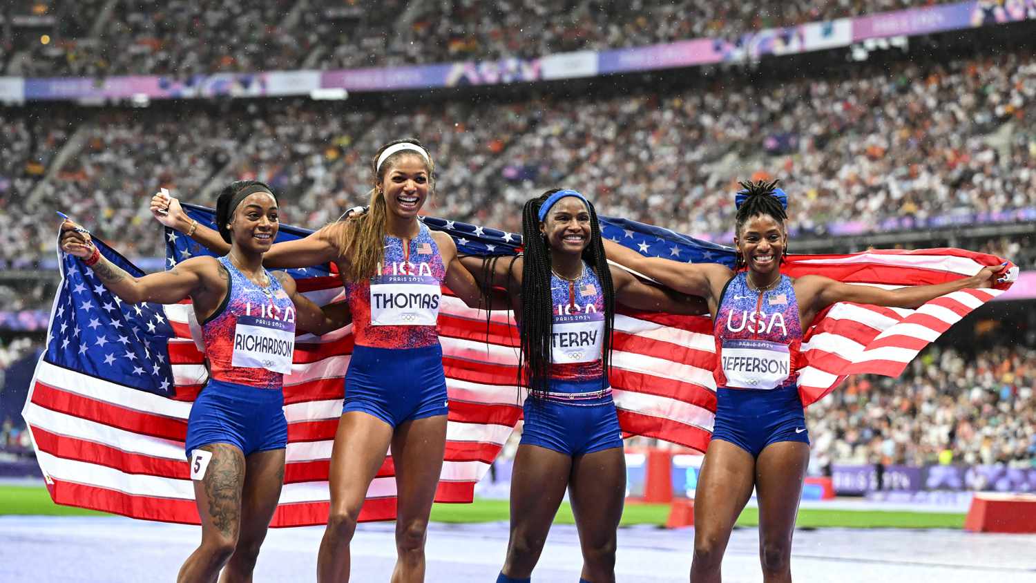 Sha’Carri Richardson, Gabby Thomas Win Gold in 100-Meter Relay at Paris Olympics [Video]