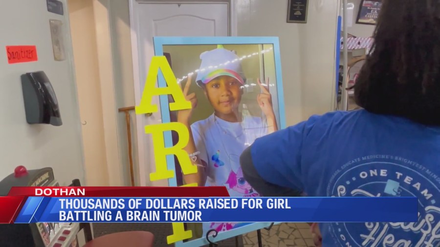 Community raises thousands of dollars for Dothan girl battling brain tumor [Video]